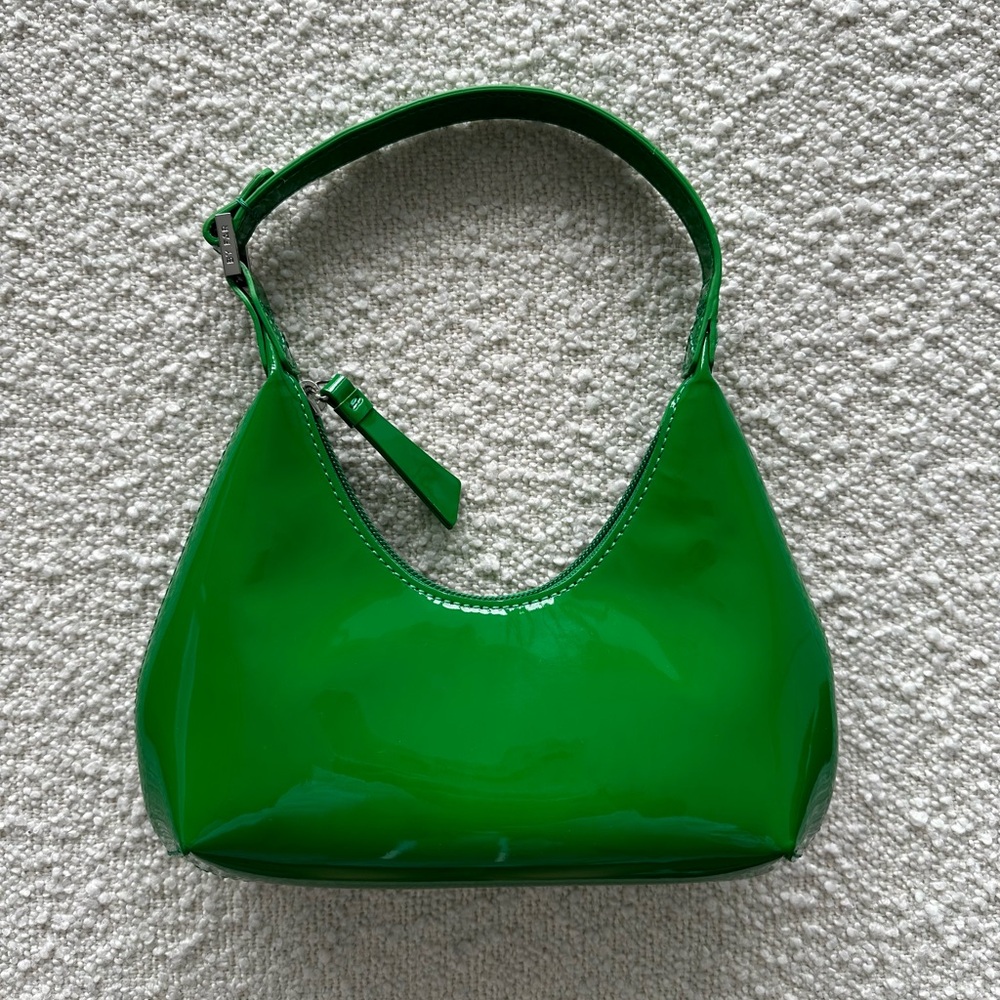 BY FAR green baby amber bag